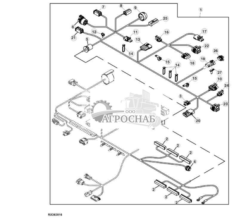 РАЗЪЕМЫ ЖГУТА ПРОВОДОВ КАБИНЫ (23) (EV) (PQT) (40-50K) 